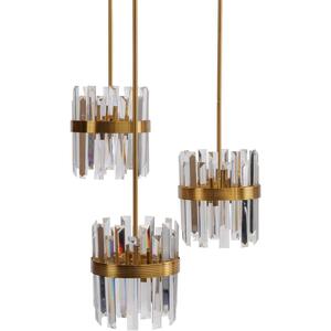 Set Of Three Crystal Pendant Lights E14 40W 12 by The Arba Furniture Company
