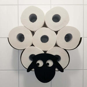 Shearan the Sheep Black Toilet Roll Holder