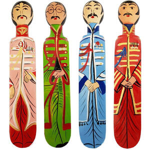 The Beatles Wooden Door Stopper Set of 4