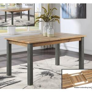 Urban Elegance Extending Dining Table 150-200cm Reclaimed Wood and Aluminium