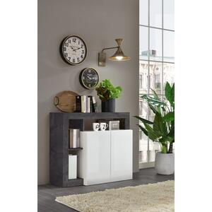 Florence Sideboard Two Doors - White Gloss and Anthracite Finish by Andrew Piggott Contemporary Furniture
