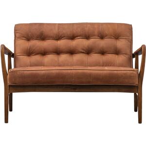 Humber 2 Seater Sofa Vintage Brown Leather by Gallery Direct
