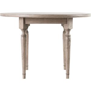 Mustique French Colonial Round Dining Table with Parquet Inlay Finish