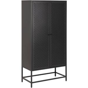 Newcast Industrial 2 Door Cabinet Black or Sand Metal  by Icona Furniture