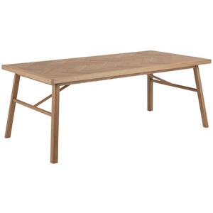 Gelway Oak Herringbone Retro Rectangular Dining Table by Icona Furniture