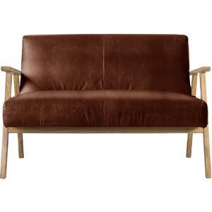 Neyland Mid-Century Vintage 2 Seater Sofa with Wooden Arms