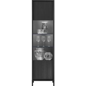 Santorini One Door Glass Cabinet  - Black Oak Finish by Andrew Piggott Contemporary Furniture