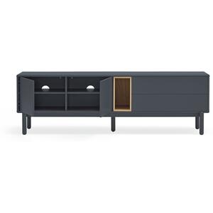 Corvo Two Door Two Drawer TV Cabinet - Grey Anthracite Finish by Andrew Piggott Contemporary Furniture