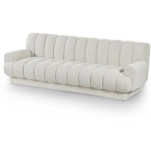 Keiron Ivory Sand Boucle Ribbed 3 Seater Sofa