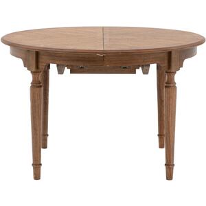 Highgrove Antiqued Brown Wood Extending Round Dining Table