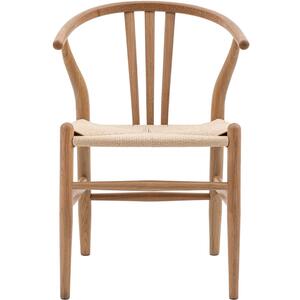 Set of 2 x Whitney Retro Wishbone Chairs in Natural or Black Finish
