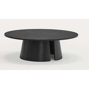 Cep Round Coffee Table - Black Wood Finish