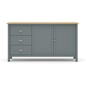 Lucena Two Door/Three Drawer Sideboard - Khaki Green and Waxed Pine by Andrew Piggott Contemporary Furniture