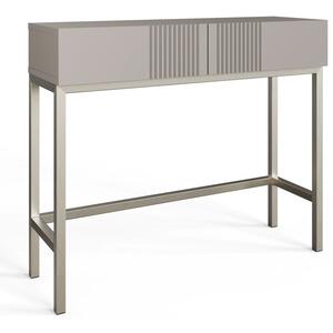 Frank Olsen Iona LED and Wireless Charging Console Table in Grey  