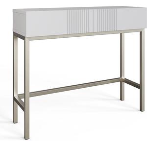 Frank Olsen Iona LED and Wireless Charging Console Table in White by Frank Olsen Furniture