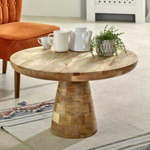 Surrey Solid Mango Wood Coffee Table Mushroom Style 