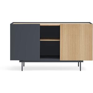 Otto Sideboard Two Doors/Three Drawers - Anthracite Grey and Oak Finish