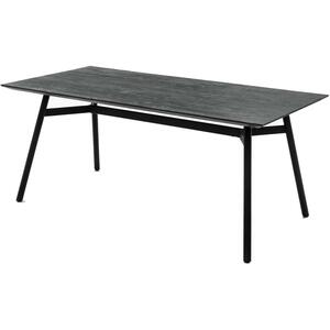 Bronks Black Acacia Wood Modern Rectangular Dining Table 180cm