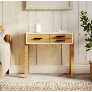 Trinity Reclaimed Wood & White Small Console Table