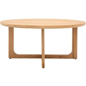 Handi Wooden Round Coffee Table in Natural or Smoked Oak