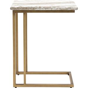 Lusso Grey Marble Effect & Brass Supper Table