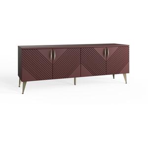 Frank Olsen AVA LED 4 Door TV Cabinet - Deep Mulberry by Frank Olsen Furniture