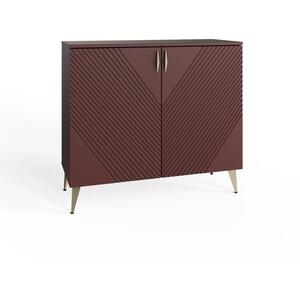 Frank Olsen AVA LED and Wireless Charging Tall Sideboard - Deep Mulberry