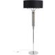 Langan Floor Lamp In Nickel With Black Shade E14 40W by The Arba Furniture Company