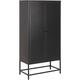 Newcast Industrial 2 Door Cabinet Black or Sand Metal  by Icona Furniture