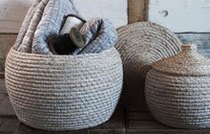 Living room baskets and containers
