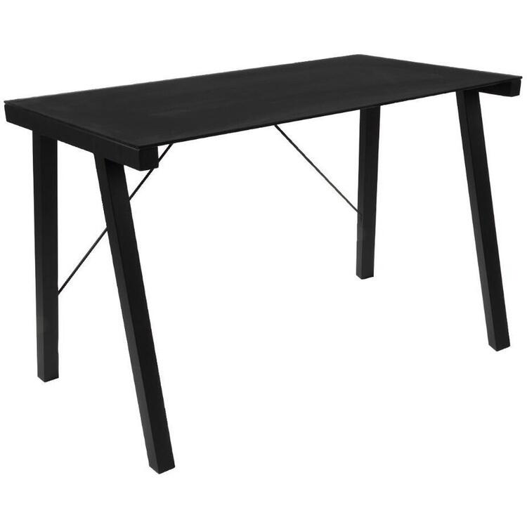 Typhin Black Glass & Metal Desk | Office desks