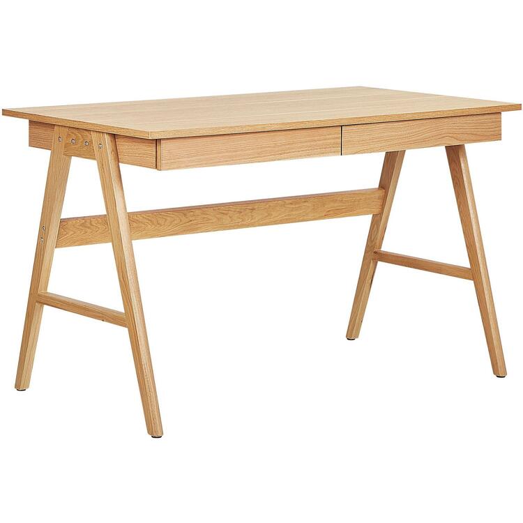 Sheslay Modern 2 Drawer Office Desk - Dark or Light Wood | Office desks