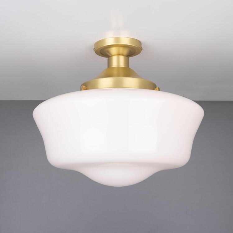 Art Deco School Semi Flush Pendant | Pendant lights