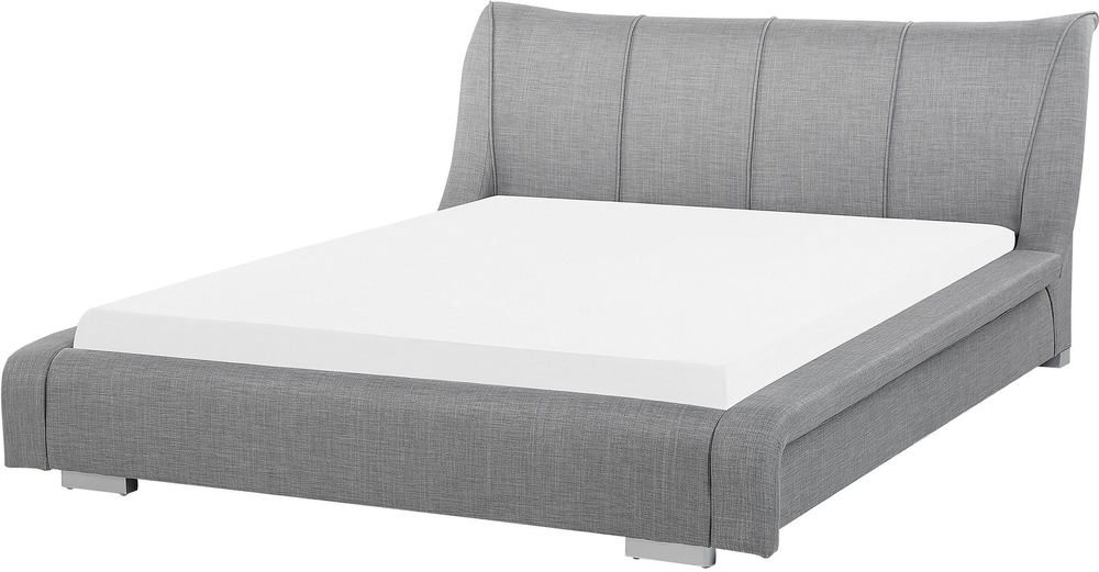 NANTES Modern Upholstered Bed & Headboard - White Leather or Grey ...