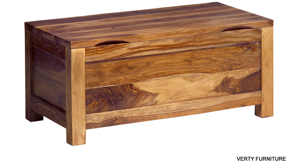 Cube Sheesham Blanket Box Rustic Hardwood | Blanket and ...