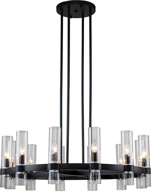 black art deco chandelier