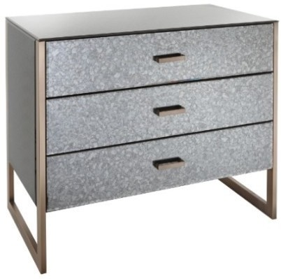Ernan 3 Drawer Chest Antique Mirrored