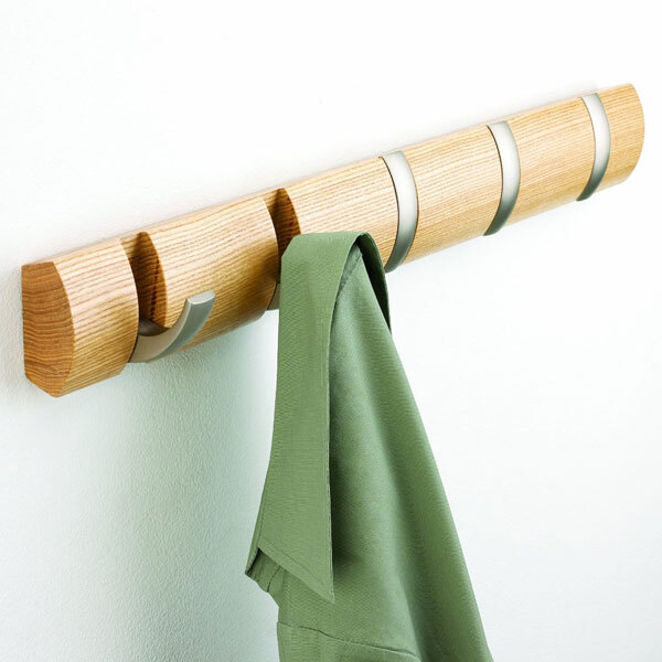 Umbra Flip Solid Wood Wall 8 - Hook Wall Mounted Coat Rack