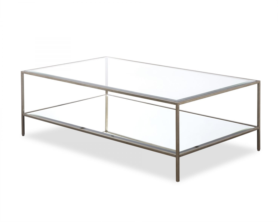 Oliver Glass Coffee Table Antique Steel, Coffee Tables With Metal Frames
