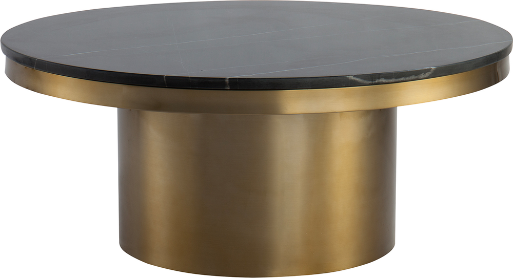 Camden Round Coffee Table Brass Frame, Round Gold Coffee Table Uk