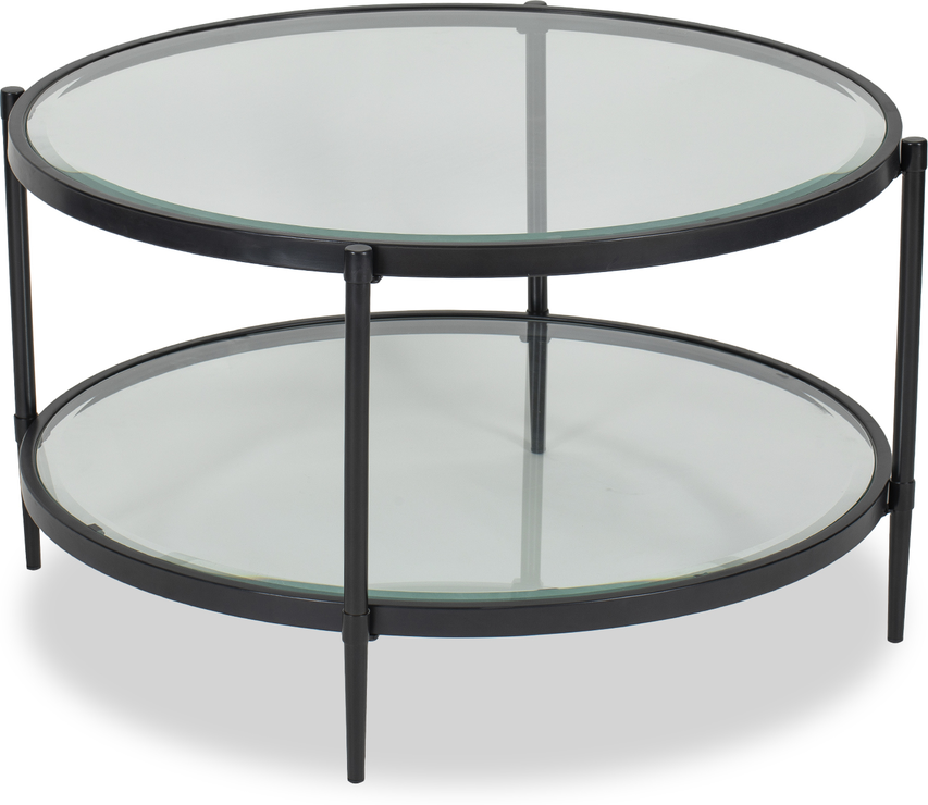 Adlon Round Glass Coffee Table In Dark, Glass Round Side Table Uk