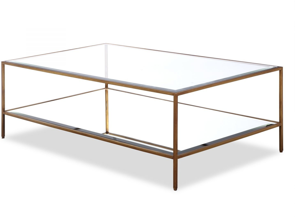 Oliver Glass Rectangular Coffee Table, Antique End Tables With Glass Doors