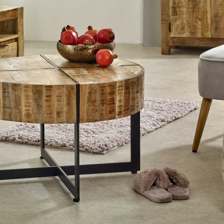 Solid wood round 2024 end tables