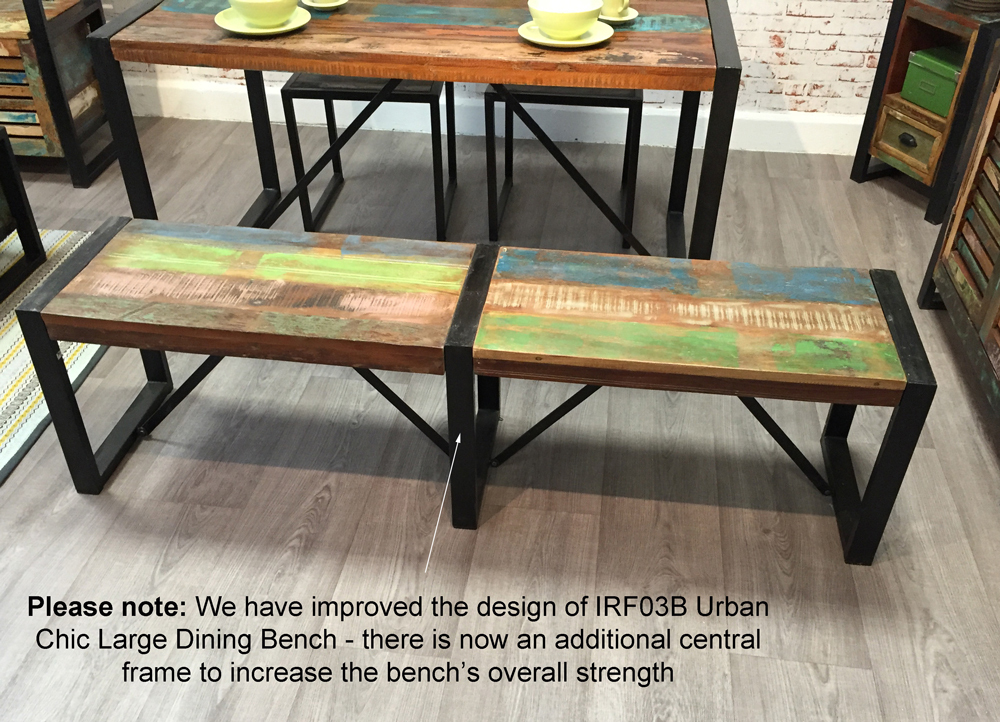 Metal dining deals benches