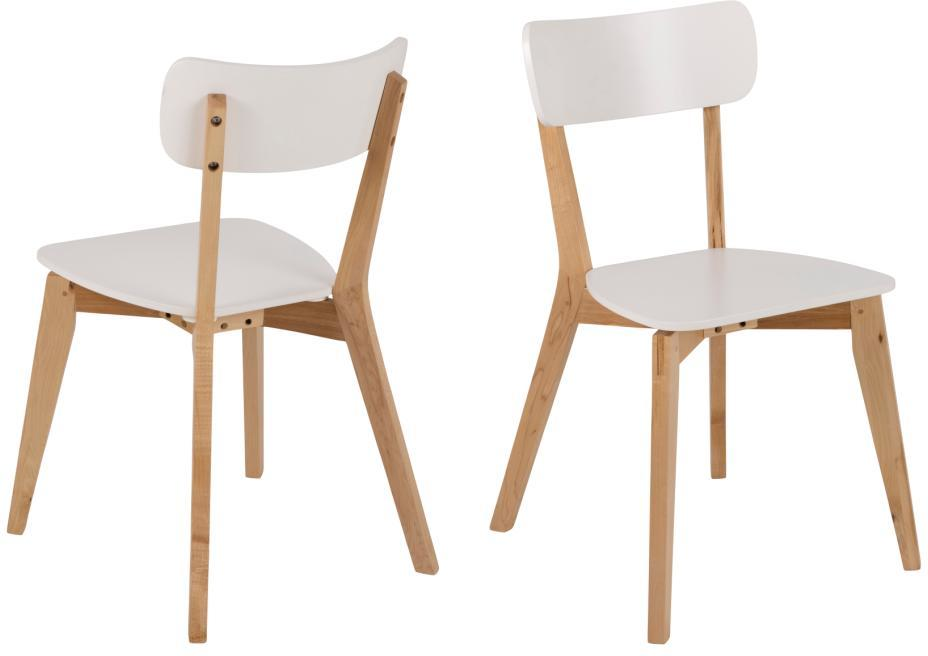 Raven Dining Chair In Birch With White, Modern Plastic Dining Chairs Uk