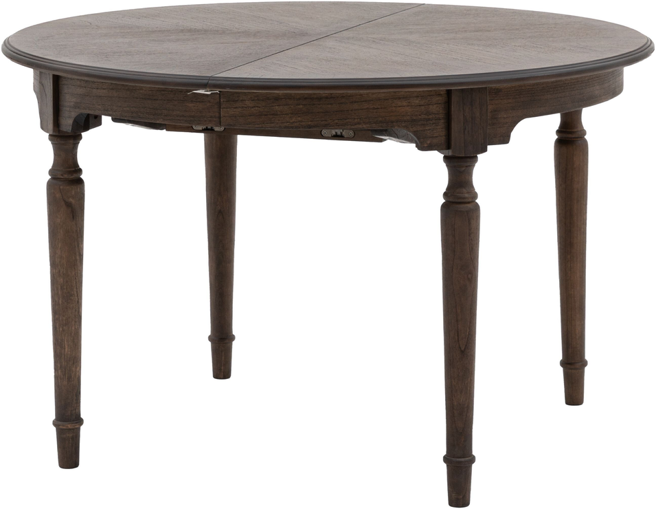 Dark wood round on sale extending dining table