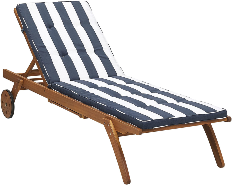 Cesana Reclining Acacia Wood Sun Lounger with Wheels | Loungers