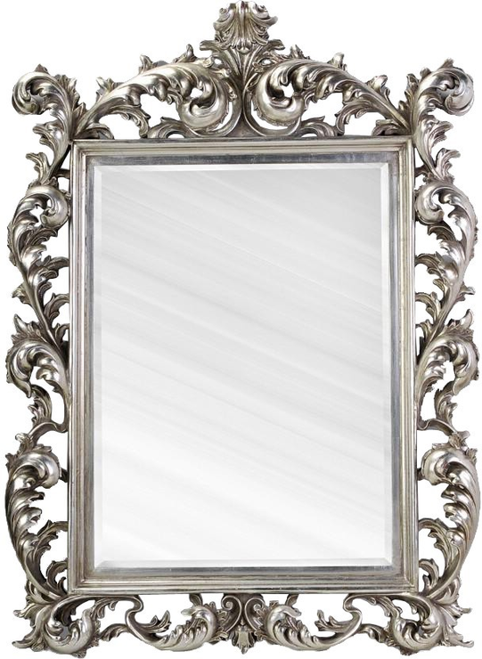 Large Silver Rococo Mirror French Aged  Mirrors