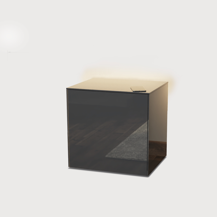 Frank Olsen Cube Lamp Table High Gloss, Grey High Gloss Side Tables