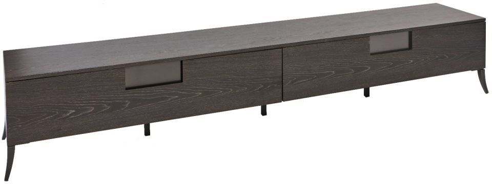 Fitzroy TV Unit Extra Long In Modern Charcoal Wenge Finish Sideboards 